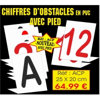 Réf. ACP - Chiffres obstacles AVEC PIED